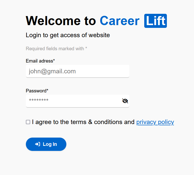 Creerlift Project Screenshot